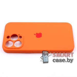 Силиконовый чехол Full Camera Silicone Case для iPhone 13 Pro (Оранжевый)