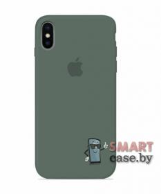 Силиконовый чехол Silicone Case для iPhone XS Max (хвойный лес)
