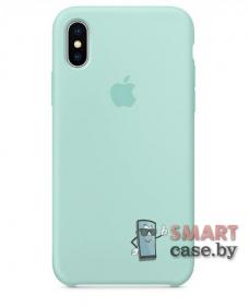 Силиконовый чехол Silicone Case для iPhone XS Max (мятный)