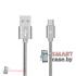 Кабель Type C - USB в металлической оплетке 2,1А, 120 см Moisture M-208 (серебро)