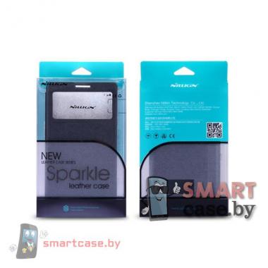 Чехол для HTC Desire 626 Nillkin Sparkle с окошком (черный)