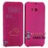 Умный чехол Dot View для HTC ONE 2 M8 (Пурпурный, копия)