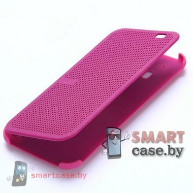 Умный чехол Dot View для HTC ONE 2 M8 (Пурпурный, копия)