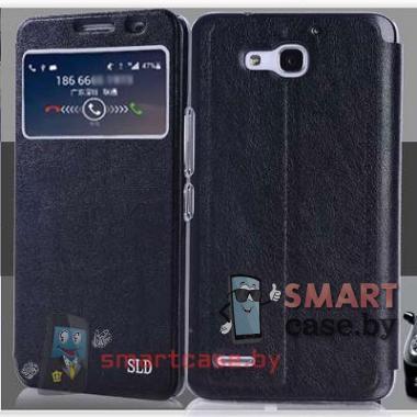 Чехол стенд с окном для Huawei Honor 3X (G750) Sulada (черный)