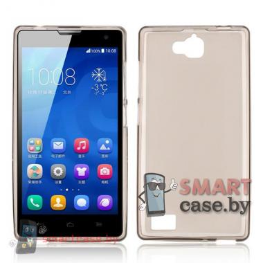 Силиконовый чехол для Huawei Honor 3C (коричневый)