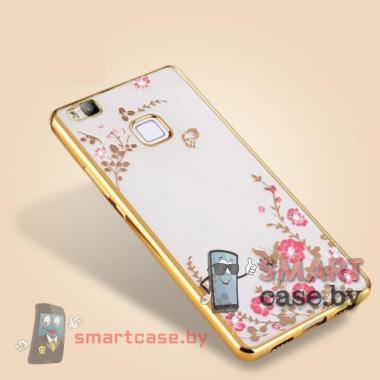 Силиконовый чехол для Huawei Ascend P10 Lite Золотой узор