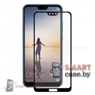 Защитное стекло для Huawei P20 Lite полная проклейка Full Screen (чёрное)