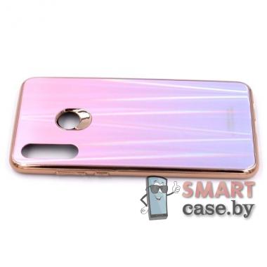 Стеклянный чехол для Huawei P30 Lite (Розовый перелив)