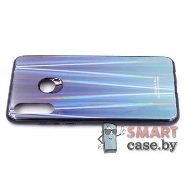 Стеклянный чехол для Huawei P30 Lite (Синий перелив)