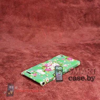 Чехол - накладка для Huawei Ascend P6 Cath Kidston (зеленый в цветы)