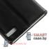 Кожаный кошелек - чехол для Huawei Ascend P6 (Черный)