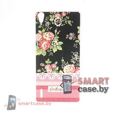 Силиконовый чехол для Huawei Ascend P7 со стразами (Cath Kidston)