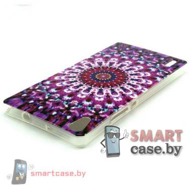 Чехол для Huawei Ascend P7 силиконовый (Абстракция)