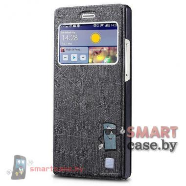 Чехол стенд с окном для Huawei Ascend P7 TakeFans (черный)