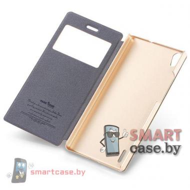 Чехол стенд с окном для Huawei Ascend P7 TakeFans (черный)