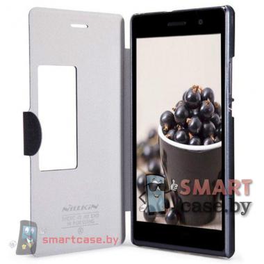 Чехол флип с окном для Huawei Ascend P7 Nillkin (черный)