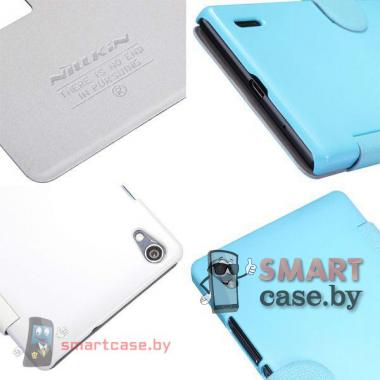 Чехол флип с окном для Huawei Ascend P7 Nillkin (черный)