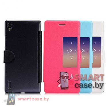 Чехол флип с окном для Huawei Ascend P7 Nillkin (черный)