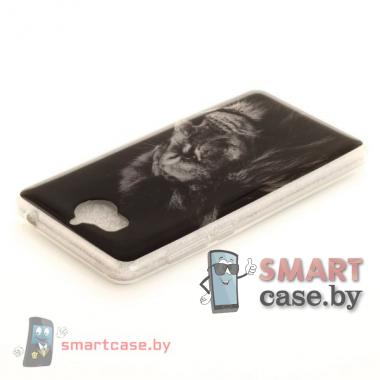 Силиконовый чехол для Huawei Y5 2017 с картинкой (Лев)