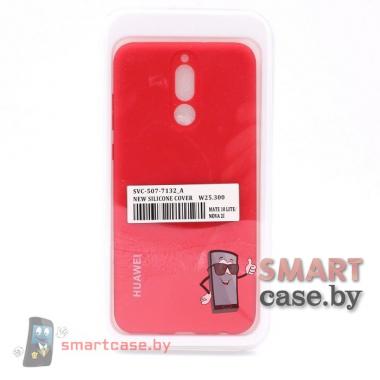 Силиконовый чехол New Silicone Cover для Huawei Mate 10 Lite (красный)