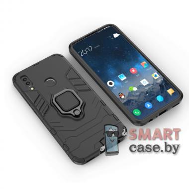 Гибридный чехол + кольцо Ring Holder Kickstand для Huawei P Smart (2019) (Чёрный)