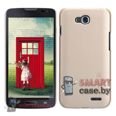 Чехол накладка + пленка для LG L90 D410 Nillkin (золотой)