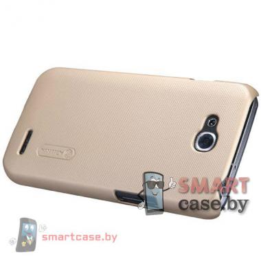 Чехол накладка + пленка для LG L90 D410 Nillkin (золотой)