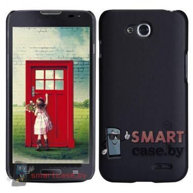 Чехол накладка + пленка для LG L90 D410 Nillkin (Черный)