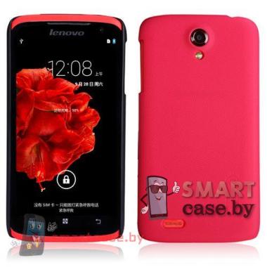 Чехол накладка + пленка для Lenovo S820 Nillkin (Розовый)