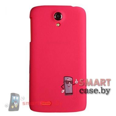 Чехол накладка + пленка для Lenovo S820 Nillkin (Розовый)