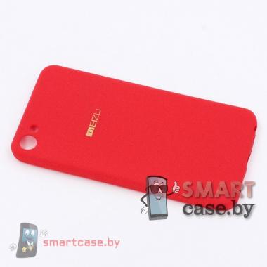 Силиконовый чехол для Meizu U10 велюровый (Красный)