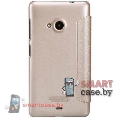 Чехол книжка для Microsoft Lumia 535 Nillkin Sparkle Series (Золотой) 