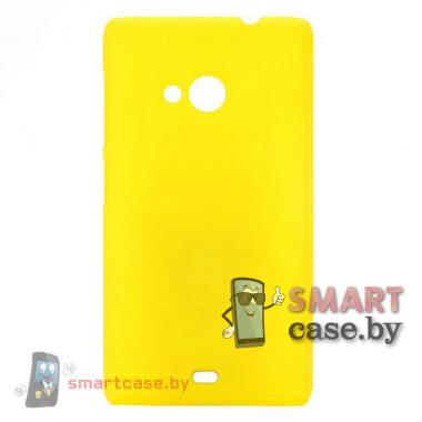 Чехол для Microsoft Lumia 535 Софт Тач пластик (Желтый)