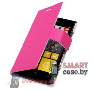 Чехол кошелек для Nokia Lumia 925 натуральная кожа Doormoon (пурпур)