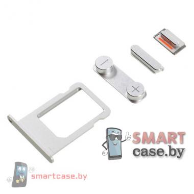 Лоток СИМ + кнопки для iPhone 5/5S/SE OEM (Серебро)