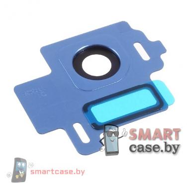 Стекло основной камеры с рамкой Samsung Galaxy S8 G950 OEM (Синий)