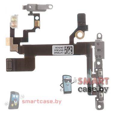 Шлейф iPhone 5S кнопки включения, громкости, переключателя вибрации, микрофон, вспышка OEM
