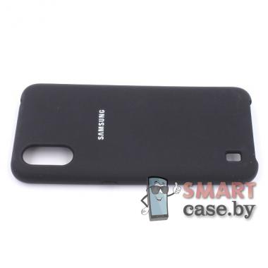 Силиконовый чехол Silicone Cover для Samsung Galaxy A01 (Чёрный)