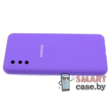 Силиконовый чехол Silicone Case для Samsung Galaxy A02 (Фиолетовый)