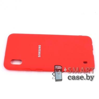 Силиконовый матовый чехол для Samsung Galaxy A10 (Красный)