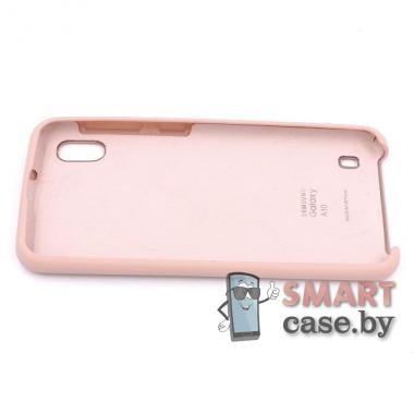 Силиконовый чехол Silicone Cover для Samsung Galaxy A10 (Пудровый)