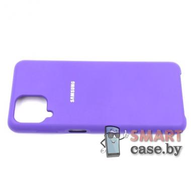 Силиконовый чехол Silicone Cover для Samsung Galaxy A12 (Фиолетовый)
