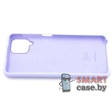 Силиконовый чехол Silicone Cover для Samsung Galaxy A12 (Небесный)