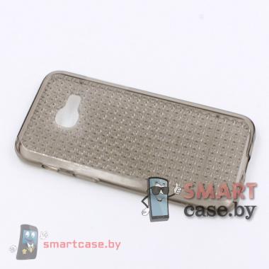 Силиконовый чехол для Samsung Galaxy А320 мерцающий (тёмный)