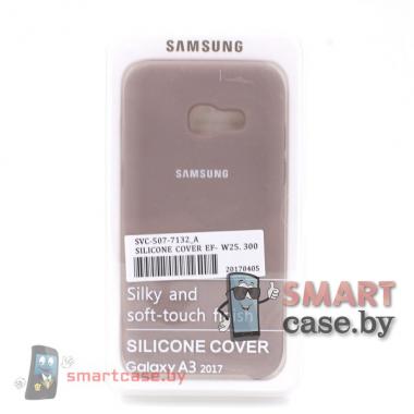 Силиконовый чехол для Samsung Galaxy А320 Silicone Cover (бежевый)