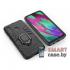 Гибридный противоударный чехол Ring Holder Kickstand для Samsung Galaxy A40 (Чёрный)