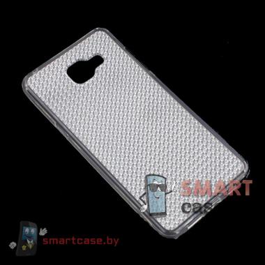 Силиконовый чехол для Samsung Galaxy A5 2016 (A510) прозрачный (блестящий)