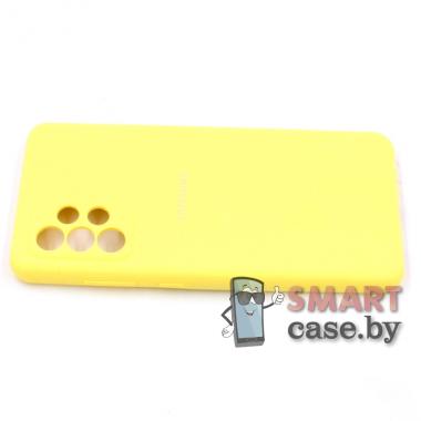 Силиконовый чехол Silicone Case для Samsung Galaxy A52 (Жёлтый)
