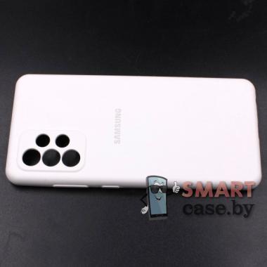 Силиконовый чехол Silicone Case для Samsung Galaxy A52 (Белый)