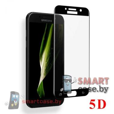 Защитное стекло для Samsung Galaxy A7 2017 (A720F) 5D (Черное)
